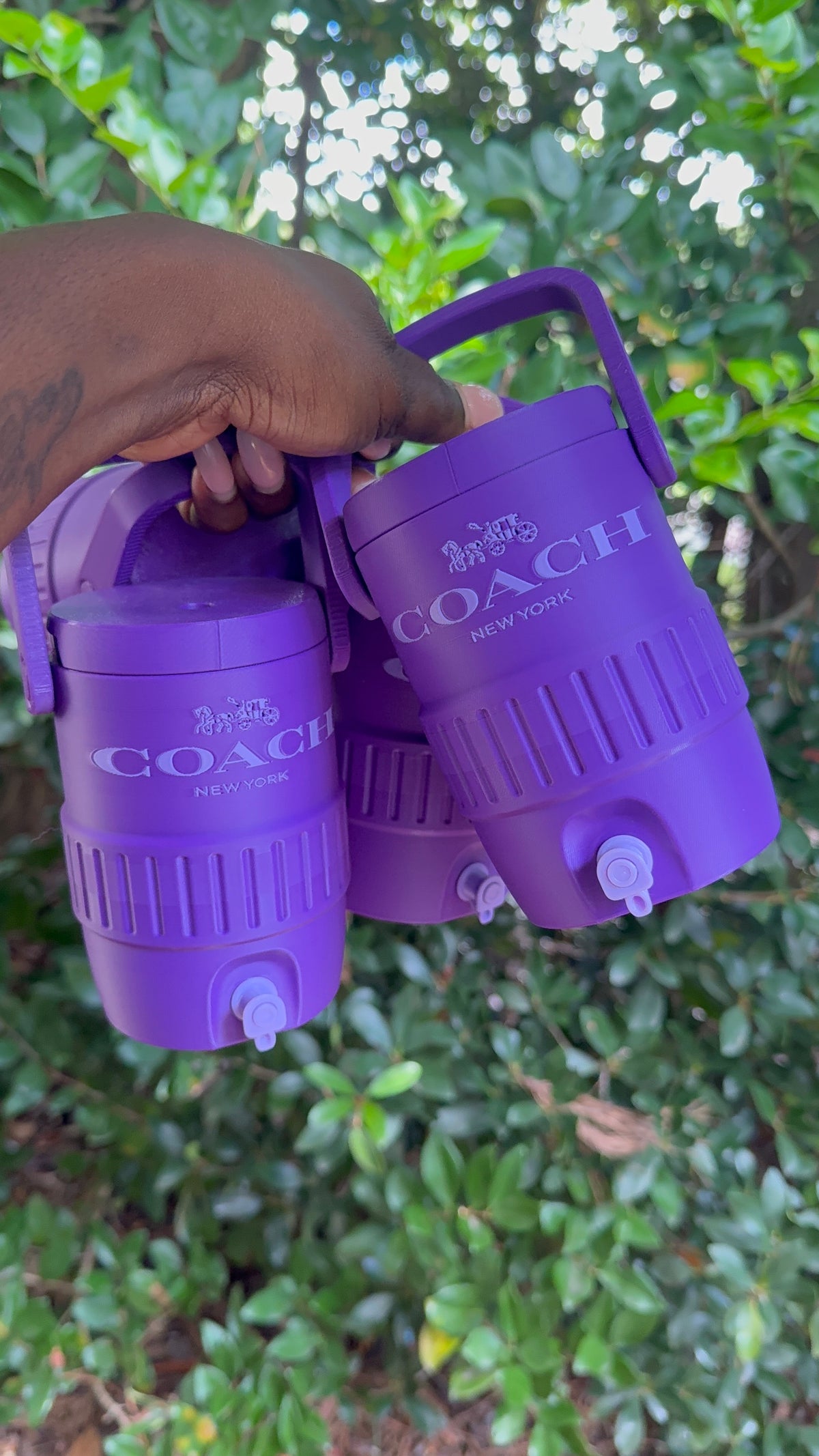 3D Purple Purse Inspire Can Holder
