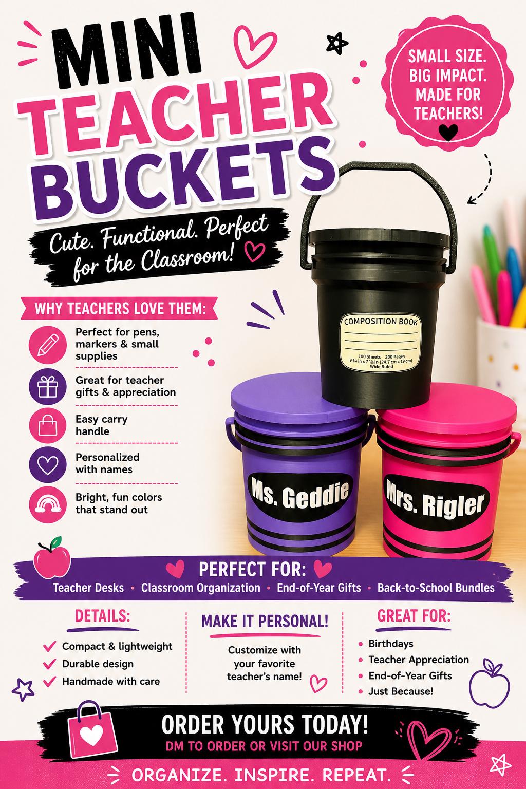 Mini Teacher Buckets